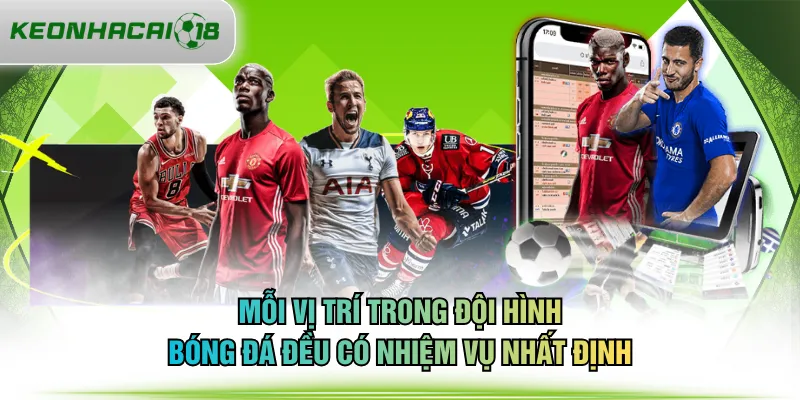Mỗi vị trí trong đội hình bóng đá đều có nhiệm vụ nhất định